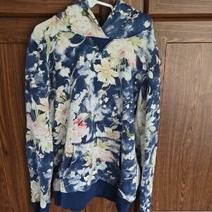 Floral Blue Hoodie
